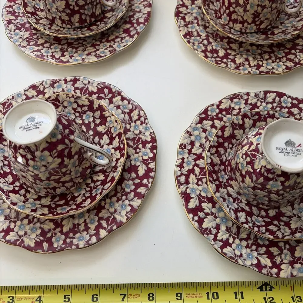 Vintage RARE Royal Albert Chintz Royal Brocade Coffee/Tea Dessert Set 20 Pieces
